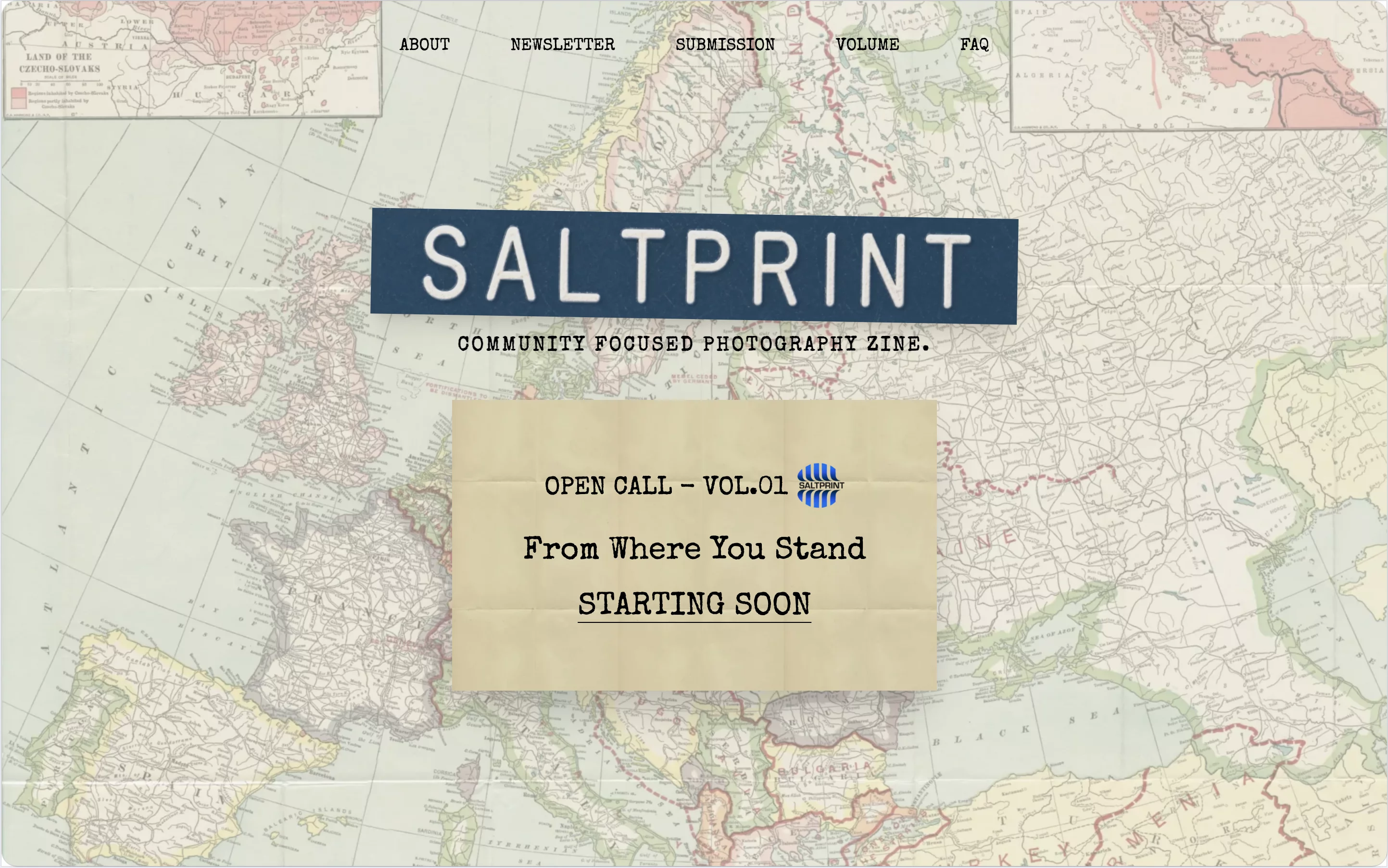 SALTPRINT ZINE website
